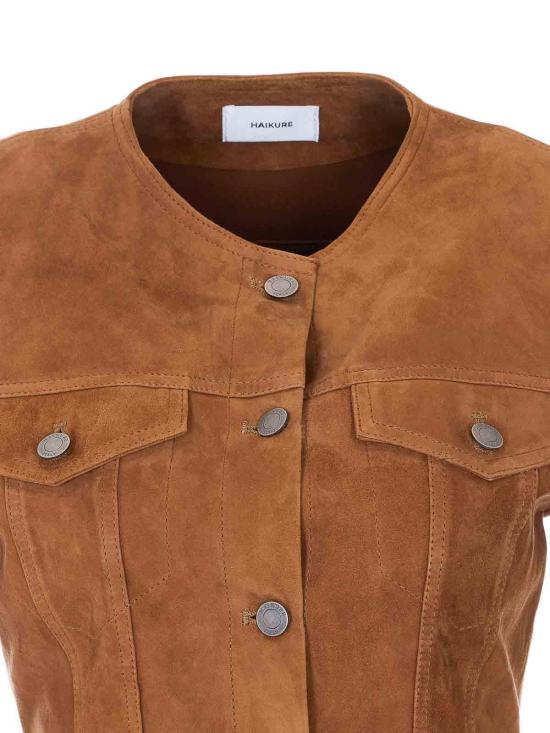 26SS 하이쿠레 가죽 자켓 HEW09117PL005TPC0039 Brown - HAIKURE