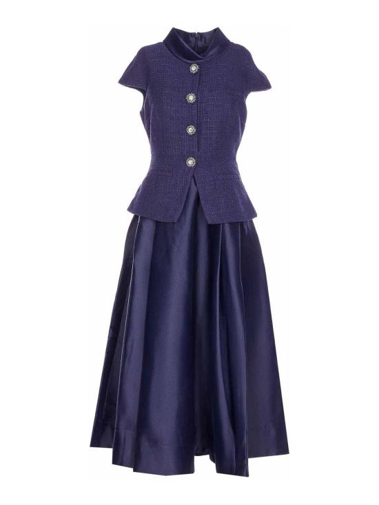 26SS 셀프 포트레이트 미디 스커트 161MNAVY Blue