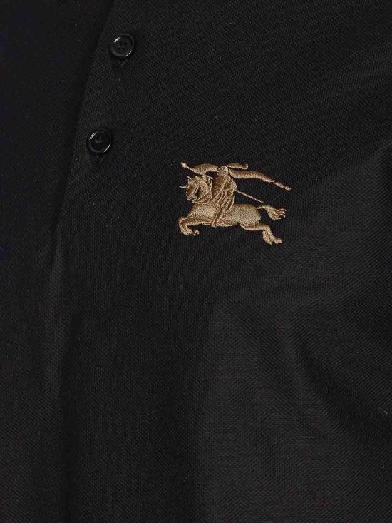 26SS 버버리 메탈릭 EKD 코튼 폴로 셔츠 8119008 Black - BURBERRY