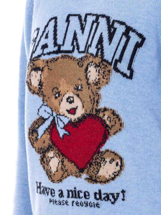 26SS 가니 긴팔 티셔츠 A1070047646 Blue - GANNI