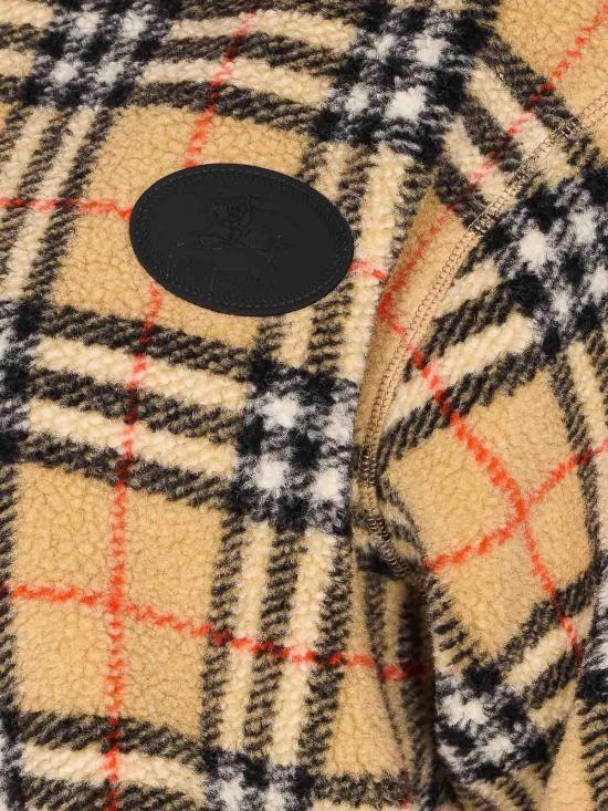 26SS 버버리 크롭 체크 플리스 후드 자켓 8118929 Beige - BURBERRY