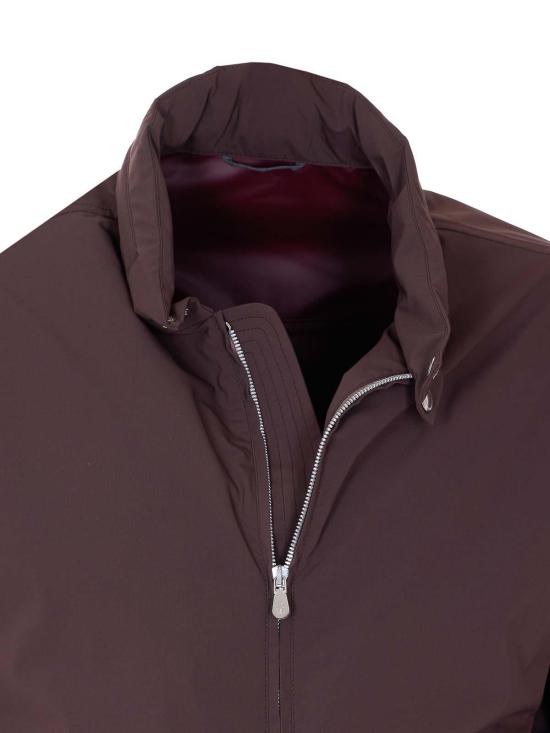 26SS 브루넬로 쿠치넬리 폴딩 후드 본디드 나일론 블루종 MZ4266525C1792 Red - BRUNELLO CUCINELLI