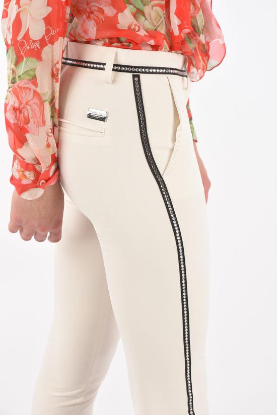  필립 플레인 스트레이트 팬츠 F18C WRT0411 PTE109N 01 White - PHILIPP PLEIN