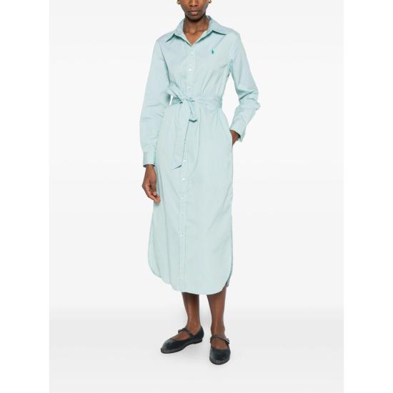 26SS 랄프 로렌 롱 원피스 211A96362004 GREWH GREEN WHITE - RALPH LAUREN