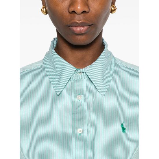 26SS 랄프 로렌 롱 원피스 211A96362004 GREWH GREEN WHITE - RALPH LAUREN