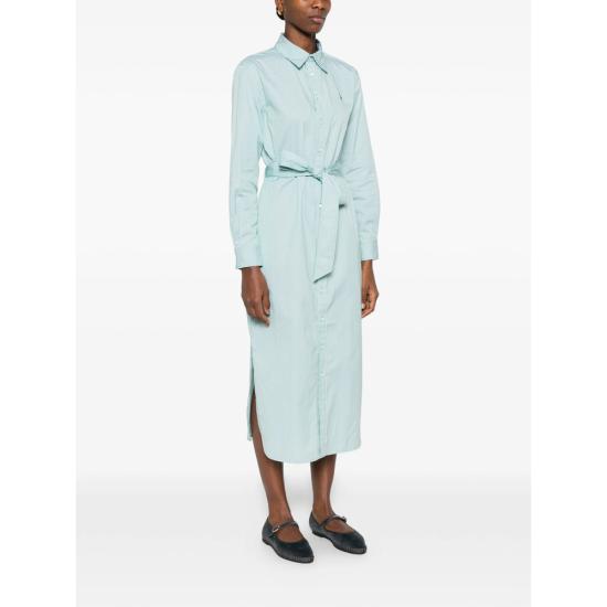 26SS 랄프 로렌 롱 원피스 211A96362004 GREWH GREEN WHITE - RALPH LAUREN