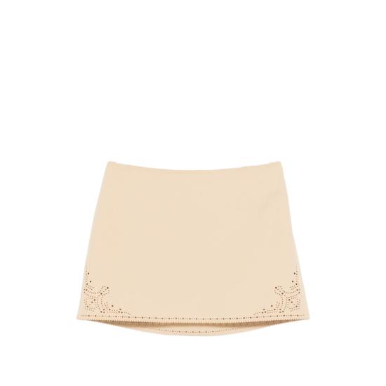 26SS 에르마노 설비노 숏 스커트 D482O353ROWQ 61324 NEUTRALS