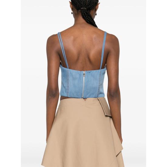 26SS 에르마노 설비노 블라우스 D482L374APUEC 73933 BLUE WHITE - ERMANNO SCERVINO