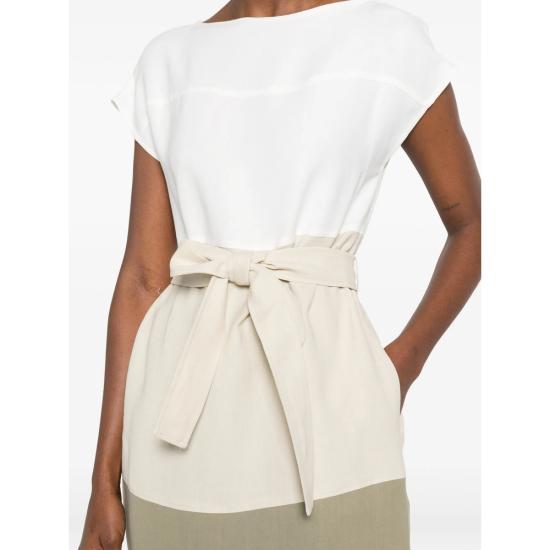 26SS 안토넬리 피렌체 미디 원피스 Q6633 MINERVA 013 NEUTRALS GREEN - ANTONELLI FIRENZE