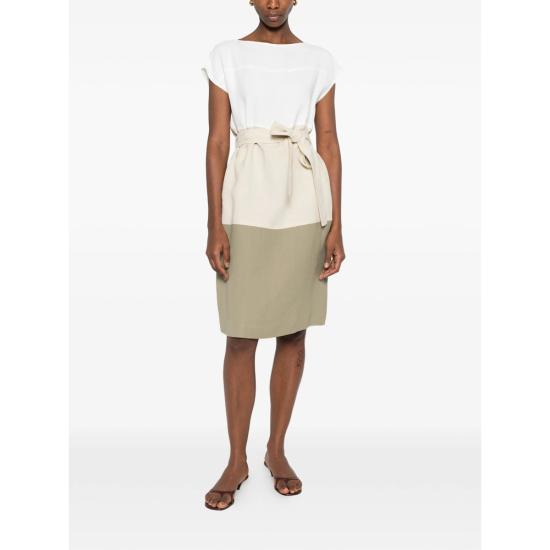 26SS 안토넬리 피렌체 미디 원피스 Q6633 MINERVA 013 NEUTRALS GREEN - ANTONELLI FIRENZE