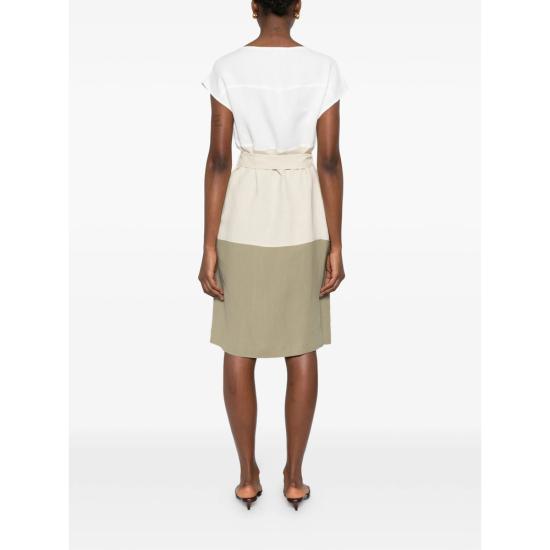 26SS 안토넬리 피렌체 미디 원피스 Q6633 MINERVA 013 NEUTRALS GREEN - ANTONELLI FIRENZE