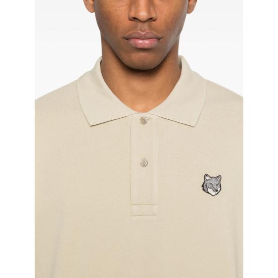 26SS 메종키츠네 폭스 헤드 컴포트 폴로 티셔츠 PM00210KP0001 TEALE NEUTRALS - MAISON KITSUNE