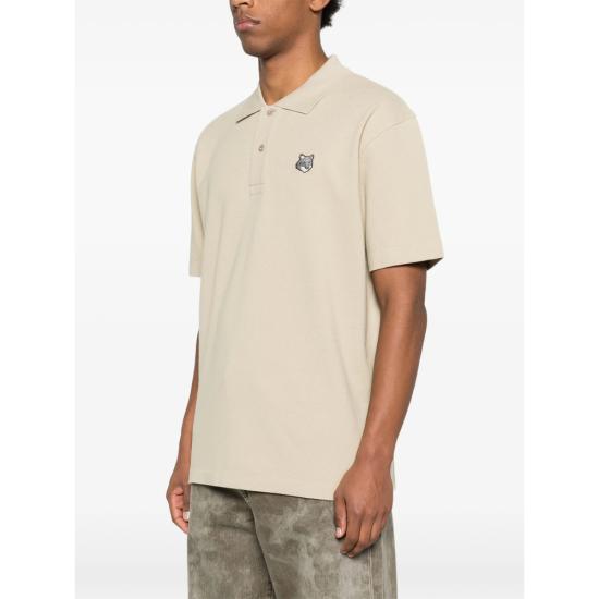 26SS 메종키츠네 폭스 헤드 컴포트 폴로 티셔츠 PM00210KP0001 TEALE NEUTRALS - MAISON KITSUNE