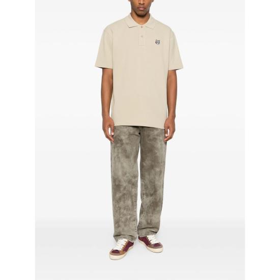 26SS 메종키츠네 폭스 헤드 컴포트 폴로 티셔츠 PM00210KP0001 TEALE NEUTRALS - MAISON KITSUNE