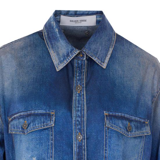26SS 골든구스 셔츠 GWP02525 P00240650100 Blue - GOLDEN GOOSE