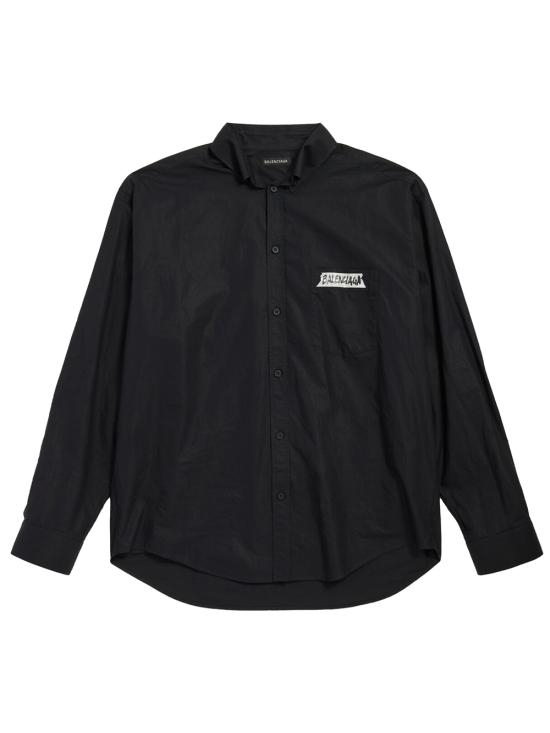 26SS 발렌시아가 긴팔 셔츠 857809 TRM28 1000 BLACK