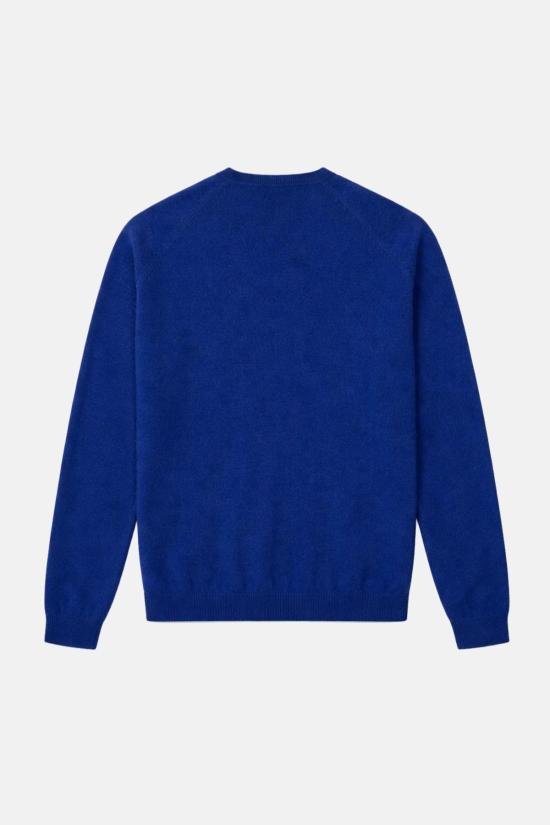  블루&크림 스웨터 블루앤크림 포드 캐시미어 브이넥  미드나잇 블루 - BLUE&CREAM