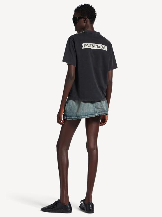 26SS 발렌시아가 반팔 티셔츠 850990 TTVL6 1041 FADED WASHED - BALENCIAGA