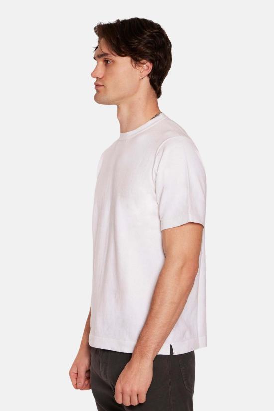  블루&크림 반팔 티셔츠 듀안 니트 티셔츠 - BLUE&CREAM