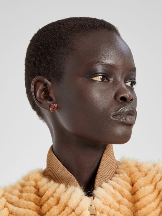 26SS 펜디 이어링 8AL294 TL9 F1UXX ORO SOFT ROSSO SCURO - FENDI