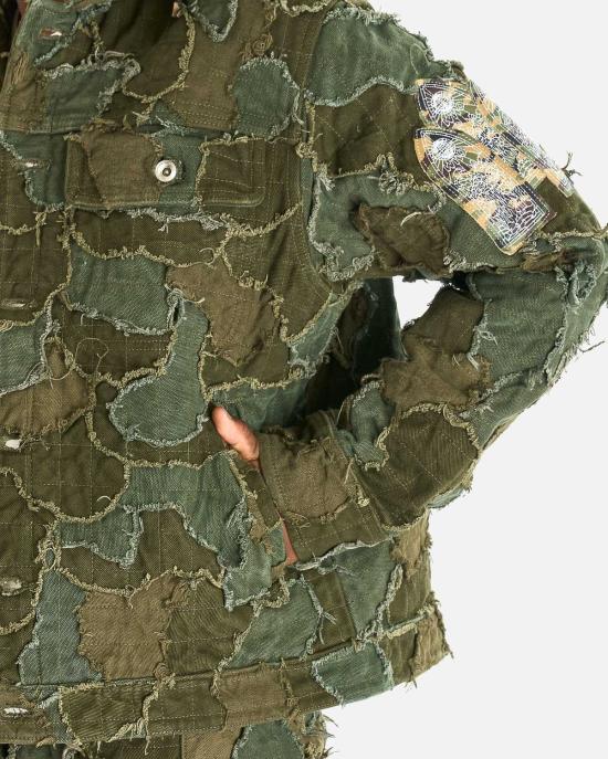  후 디싸이즈 워 자켓 누가 전쟁터를 결정할까요? 필드 카모 트러커 재킷 올리브 - WHO DECIDES WAR