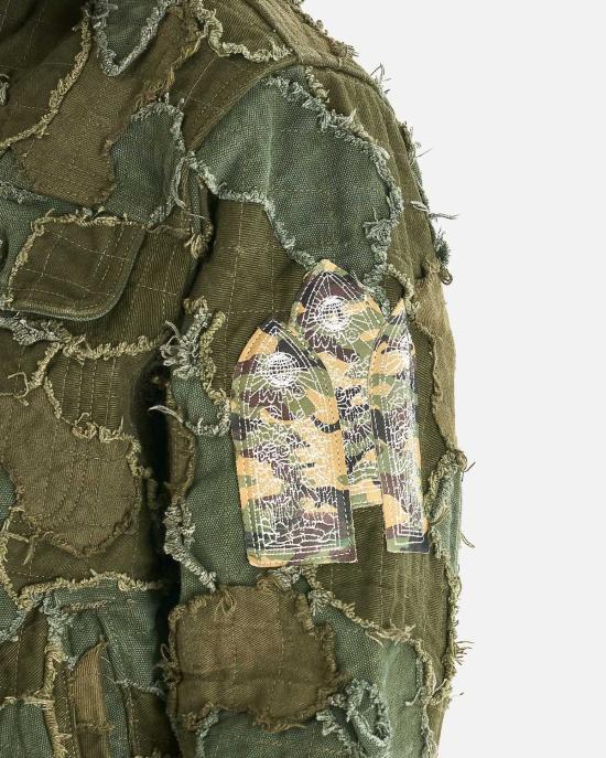  후 디싸이즈 워 자켓 누가 전쟁터를 결정할까요? 필드 카모 트러커 재킷 올리브 - WHO DECIDES WAR