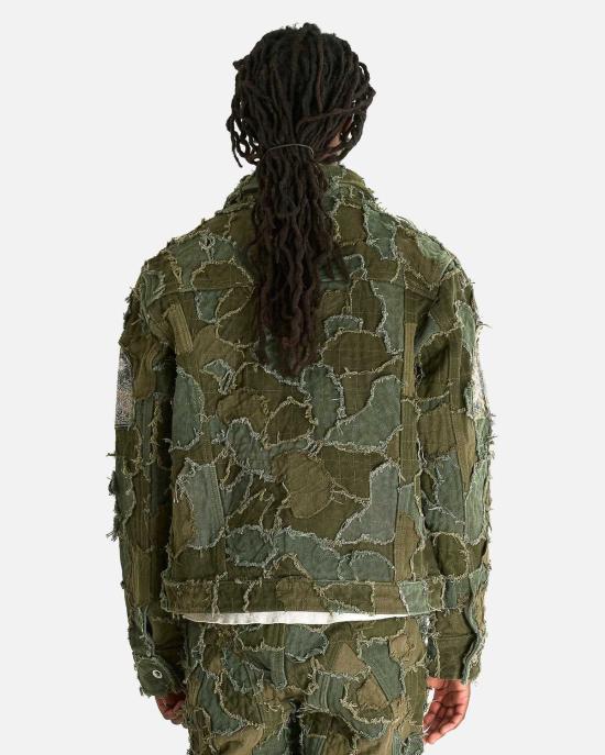  후 디싸이즈 워 자켓 누가 전쟁터를 결정할까요? 필드 카모 트러커 재킷 올리브 - WHO DECIDES WAR