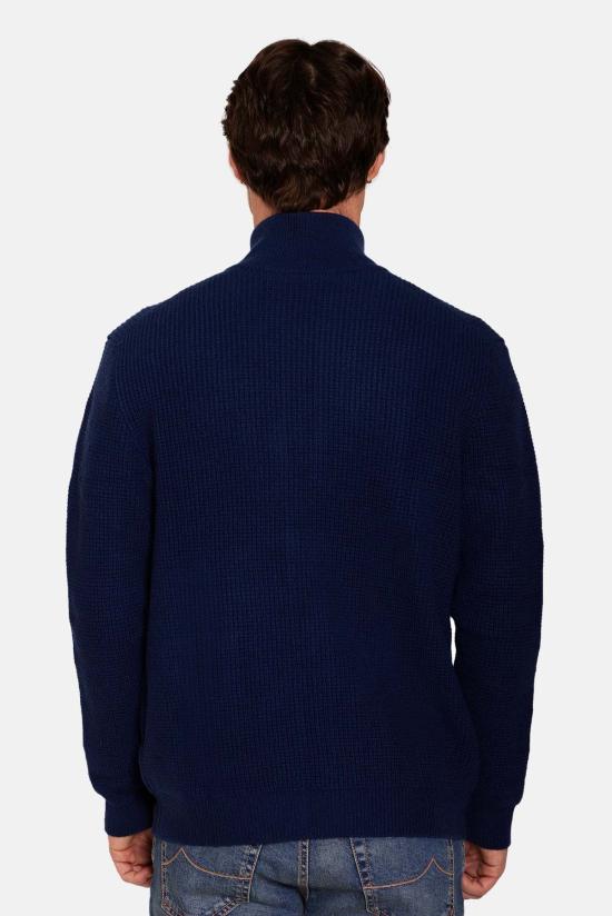  블루&크림 자켓 블루앤크림 케니 캐시 와플 지퍼업 재킷 네이비 - BLUE&CREAM