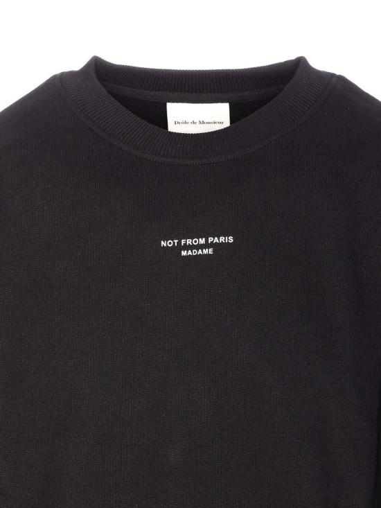 27SS 드롤드무슈 긴팔 티셔츠 SW148CO127BL Black - DROLE DE MONSIEUR