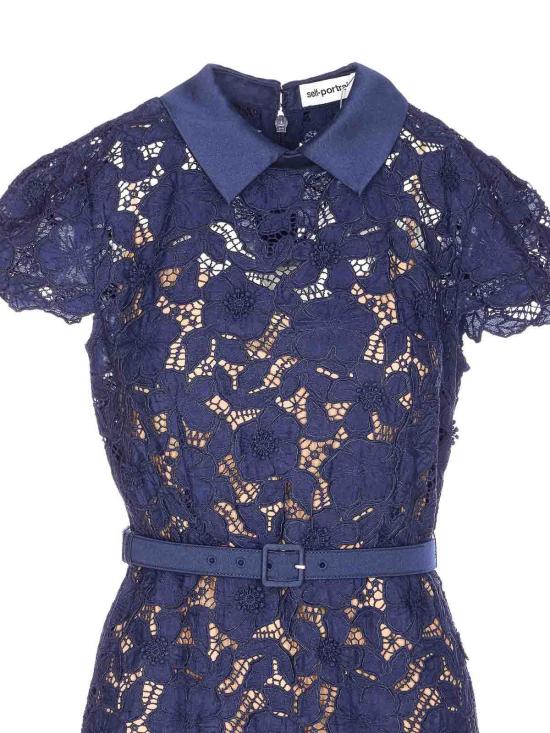 26SS 셀프 포트레이트 미디 스커트 171MNAVY Blue - SELF PORTRAIT