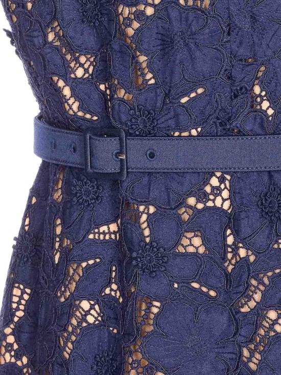 26SS 셀프 포트레이트 미디 스커트 171MNAVY Blue - SELF PORTRAIT