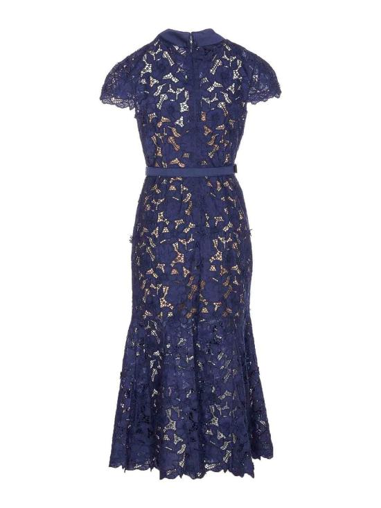 26SS 셀프 포트레이트 미디 스커트 171MNAVY Blue - SELF PORTRAIT