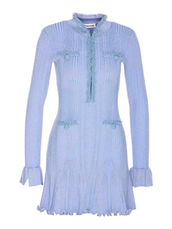 26SS 셀프 포트레이트 미디 스커트 555SBLUE Blue