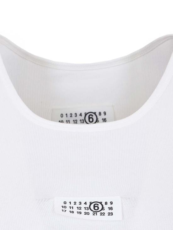27SS MM6 메종마르지엘라 민소매 티셔츠 S52NL0075M20054101 White - MM6 MAISON MARGIELA