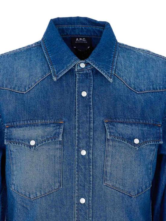  아페쎄 데님 셔츠 COHMEH12632IAL Blue - A.P.C.