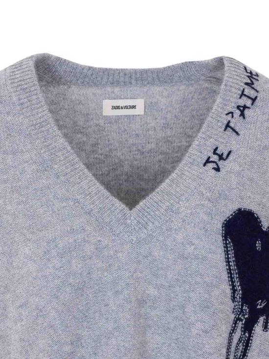 26SS 자딕앤볼테르 긴팔 티셔츠 KWSW02925050 Grey - ZADIG & VOLTAIRE