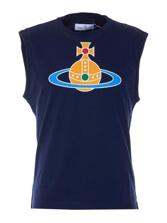 26SS 비비안웨스트우드 반팔 티셔츠 2G01000FJ001MK410 Blue