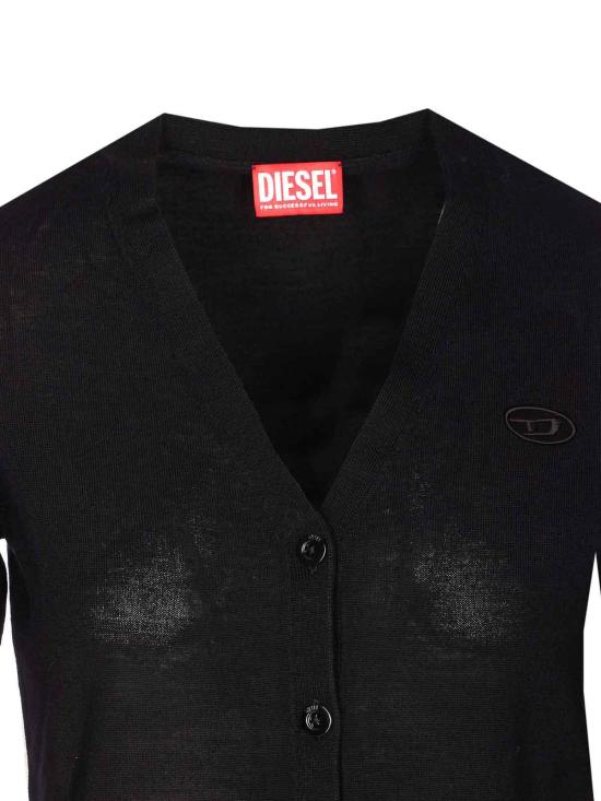 26SS 디젤 컷아웃 로고 엠 알리마 울 가디건 A174990DCCH9XX Black - DIESEL