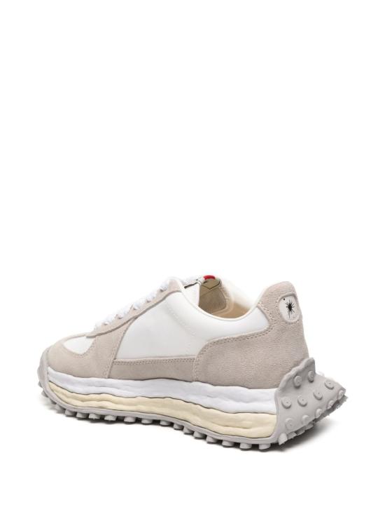 26SS 메종 미하라 야스히로 래리 OG솔 믹스 메테리얼 로우탑 스니커즈 A14FW703 WHITE DOM - MAISON MIHARA YASUHIRO
