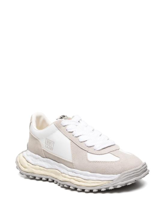 26SS 메종 미하라 야스히로 래리 OG솔 믹스 메테리얼 로우탑 스니커즈 A14FW703 WHITE DOM - MAISON MIHARA YASUHIRO
