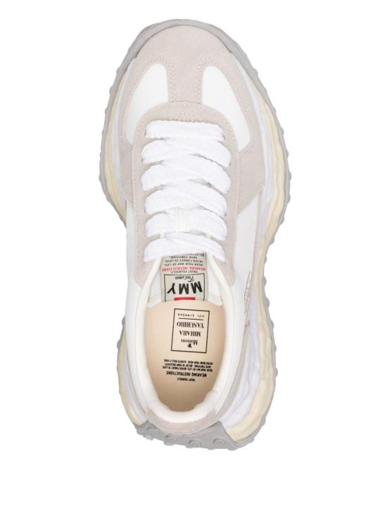 26SS 메종 미하라 야스히로 래리 OG솔 믹스 메테리얼 로우탑 스니커즈 A14FW703 WHITE DOM - MAISON MIHARA YASUHIRO