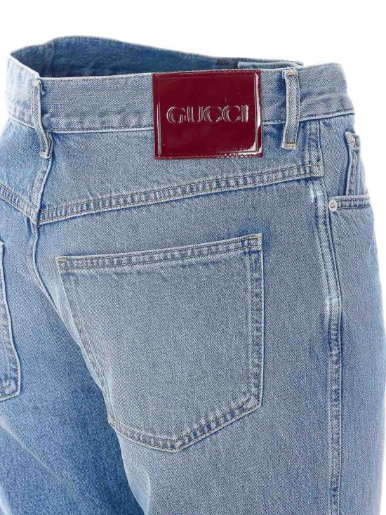 26SS 구찌 스트레이트 팬츠 844629XDDD24009 Blue - GUCCI