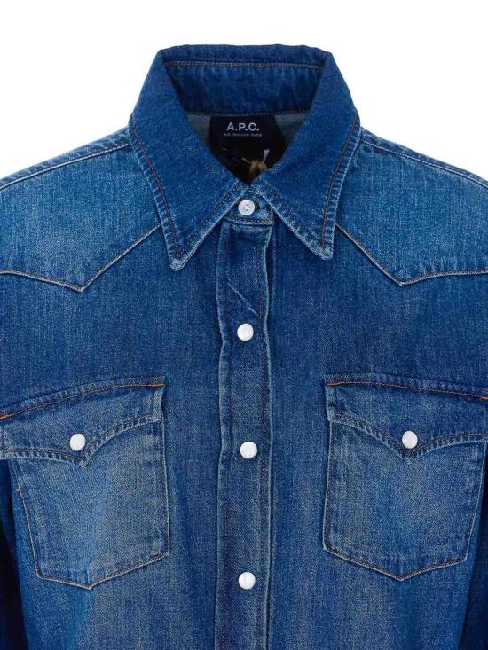 26SS 아페쎄 셔츠 COHMEF12644IAL Blue - A.P.C.