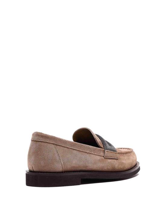 26SS 브루넬로 쿠치넬리 프레셔스 클램프 스웨이드 페니 로퍼 MZSFG3237C8849 Brown - BRUNELLO CUCINELLI