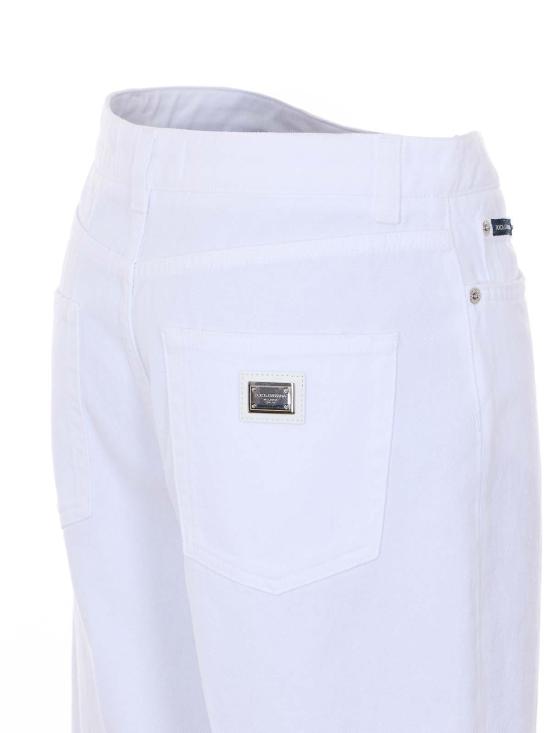 26SS 돌체앤가바나 스트레이트 팬츠 FTC69DG8OT6S9001 White - DOLCE & GABBANA