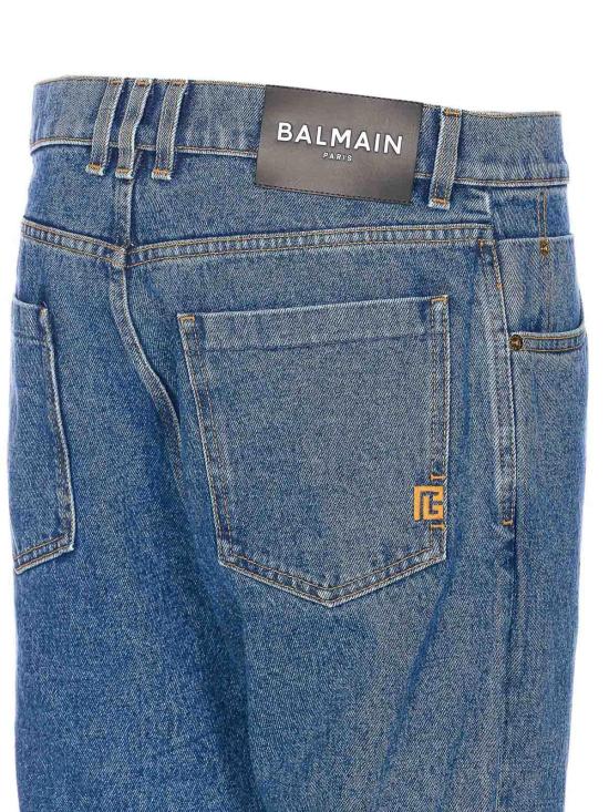 26SS 발망 스트레이트 팬츠 MI043DG086EX Blue - BALMAIN