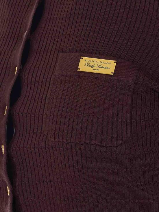 27SS 엘리자베타프랜치 긴팔 티셔츠 MK88B61E2644 Brown - ELISABETTA FRANCHI