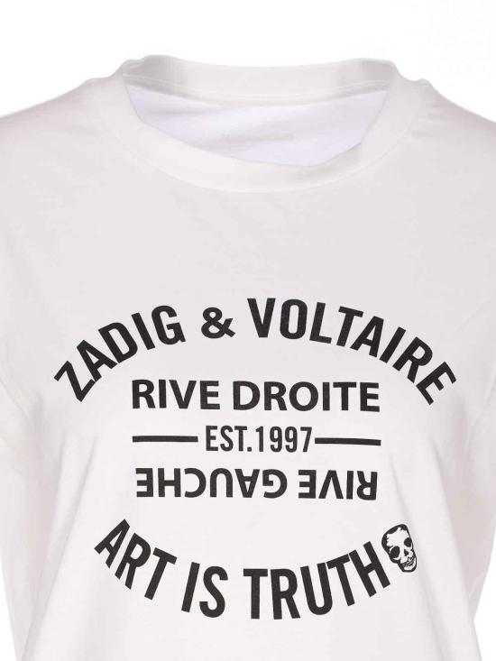 26SS 자딕앤볼테르 반팔 티셔츠 JWTS02769107 White - ZADIG & VOLTAIRE