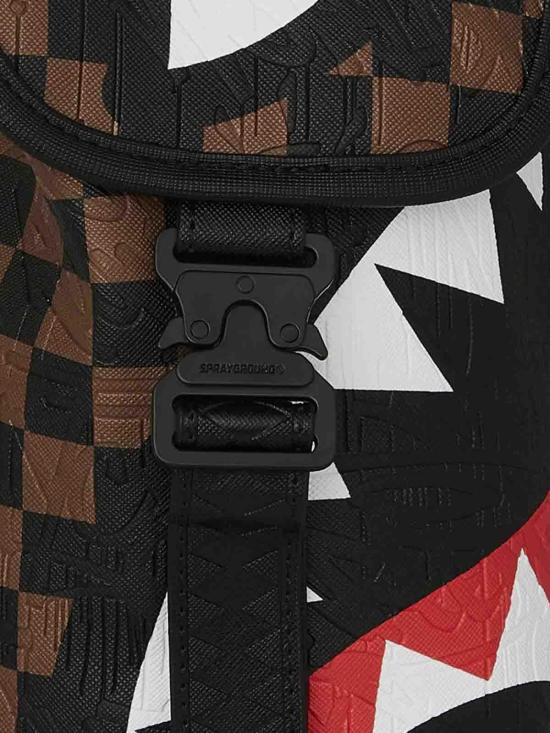 27SS 스프레이그라운드 백팩 B8234CHECK2EMBOSSMONTECARLO Brown - SPRAYGROUND