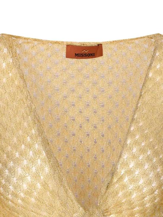 26SS 미소니 민소매 티셔츠 MC26SK01BR014RS10BY Gold - MISSONI